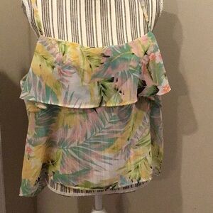 Brave Soul Cold Shoulder Floral Top Size 2X